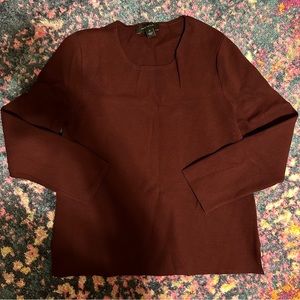 Ann Taylor burgundy blood crimson red sweater xs